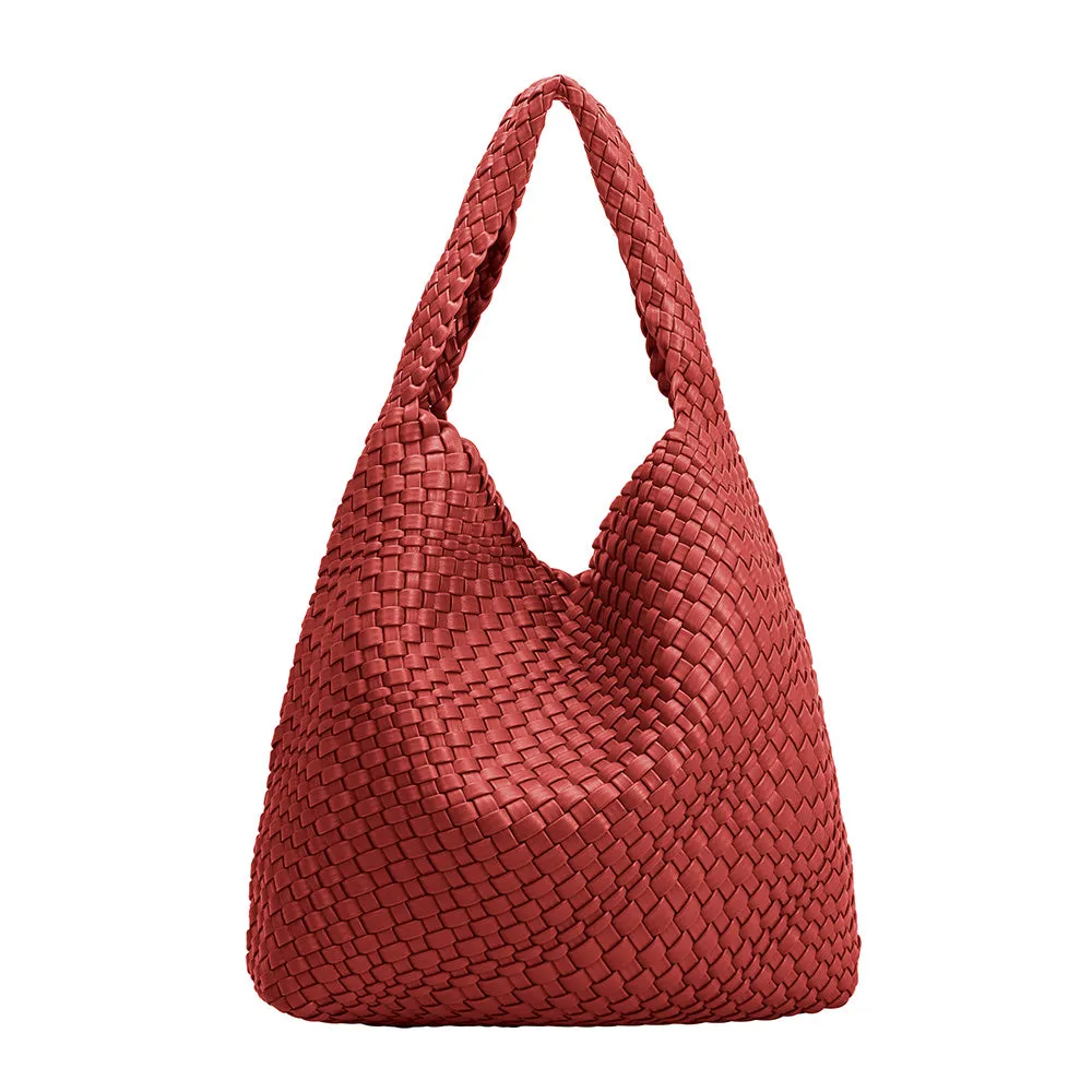 Johanna Red Large Recycled Vegan Shoulder Bag