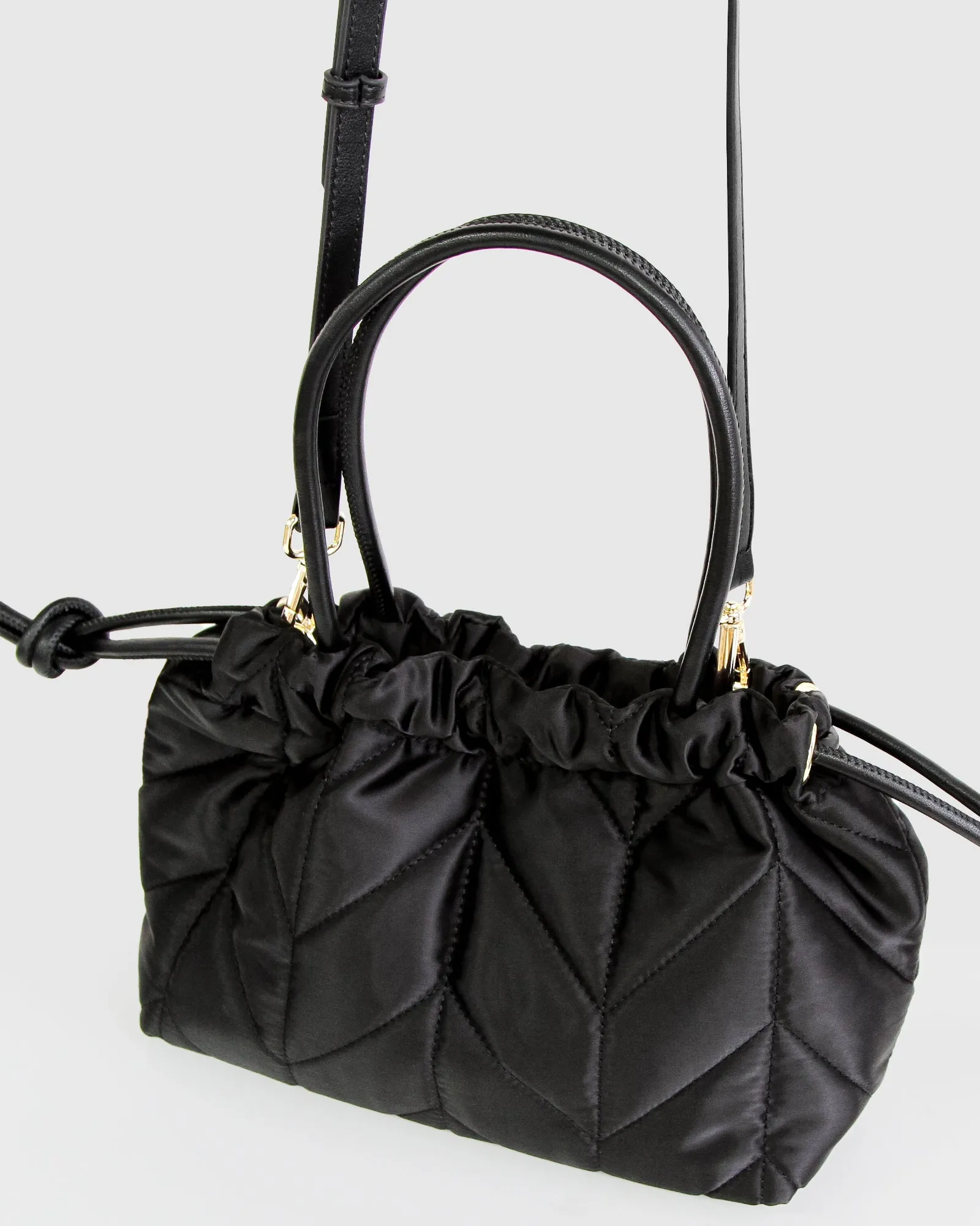 Killer Queen Drawstring Crossbody Bag - Black