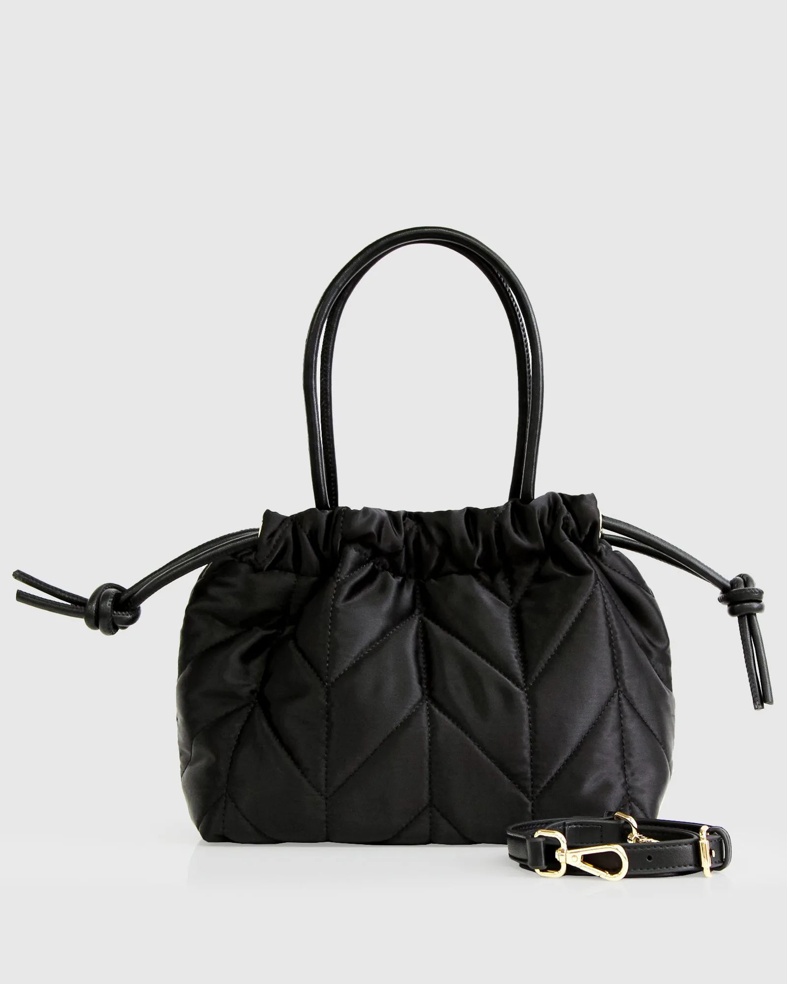 Killer Queen Drawstring Crossbody Bag - Black