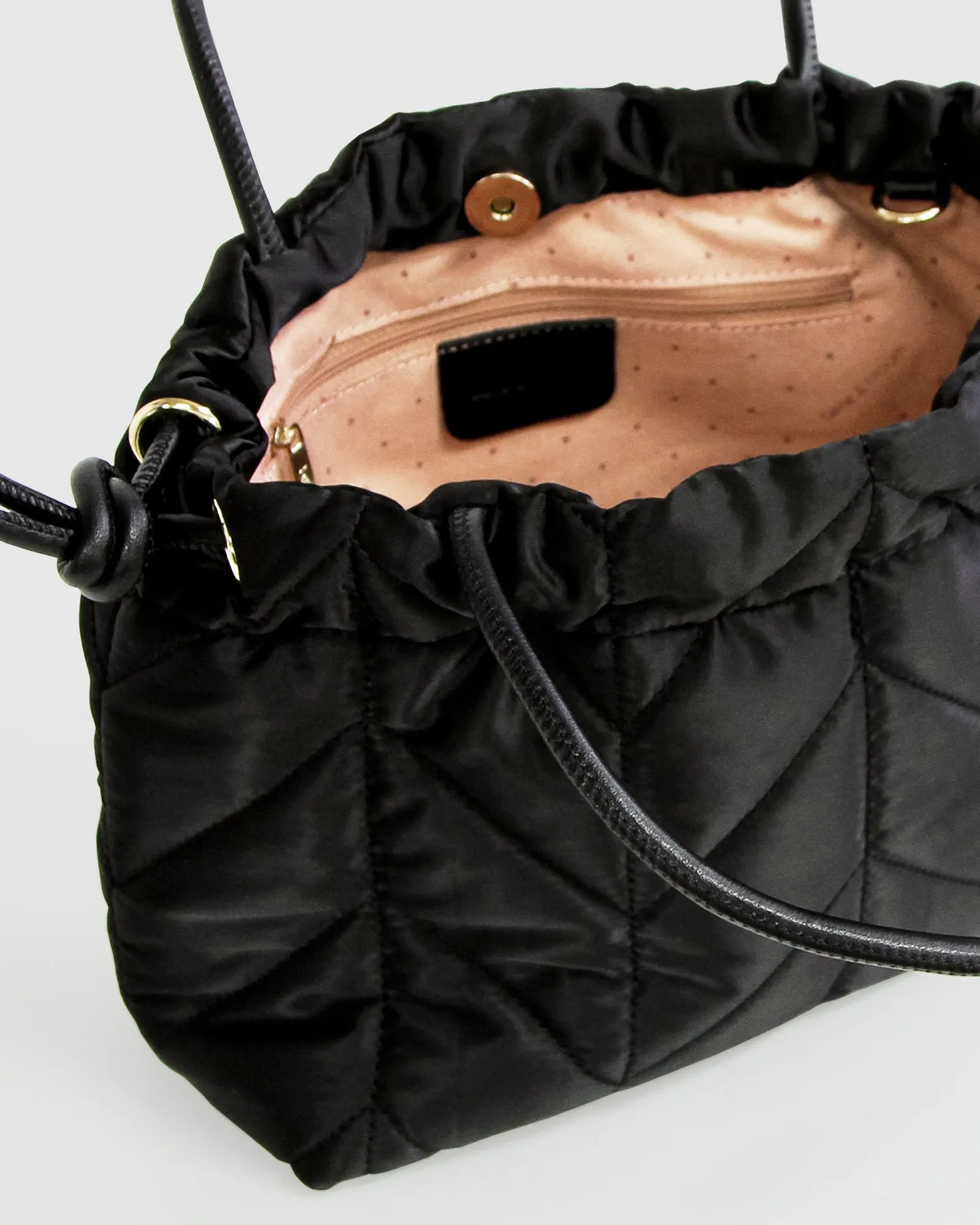 Killer Queen Drawstring Crossbody Bag - Black