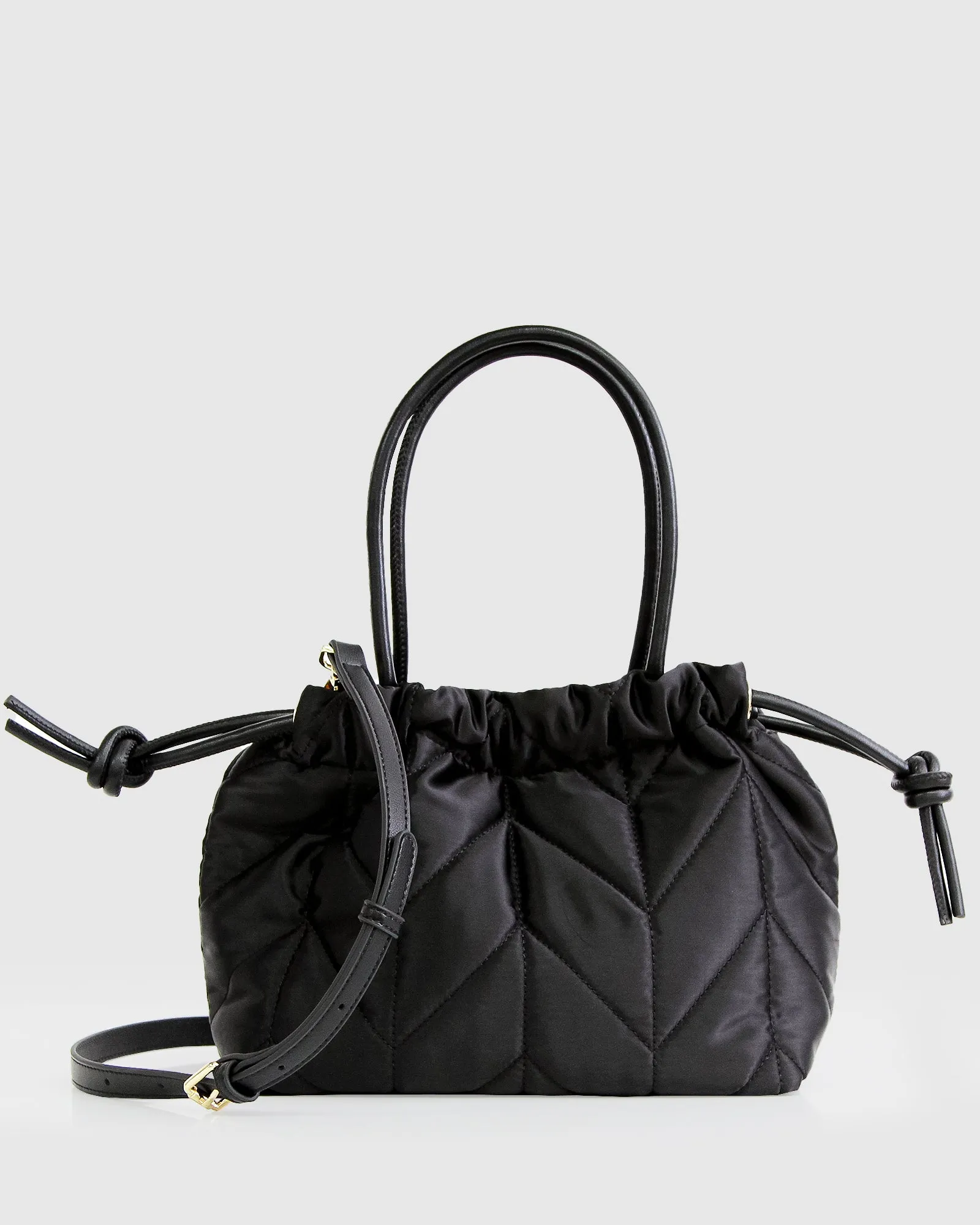 Killer Queen Drawstring Crossbody Bag - Black