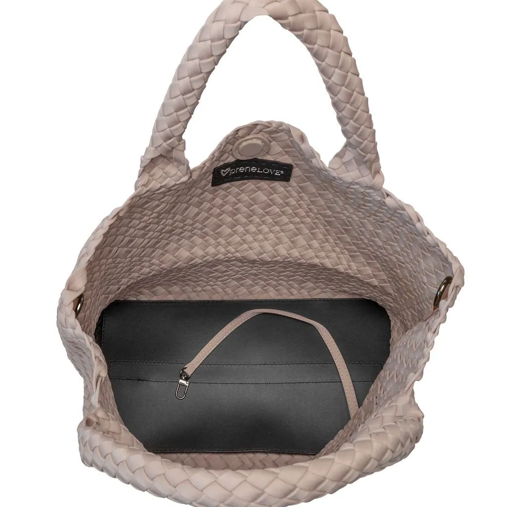 London Large Woven Tote - Dusty Pink