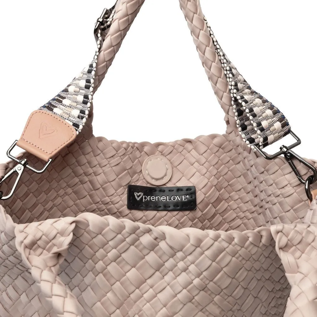 London Large Woven Tote - Dusty Pink