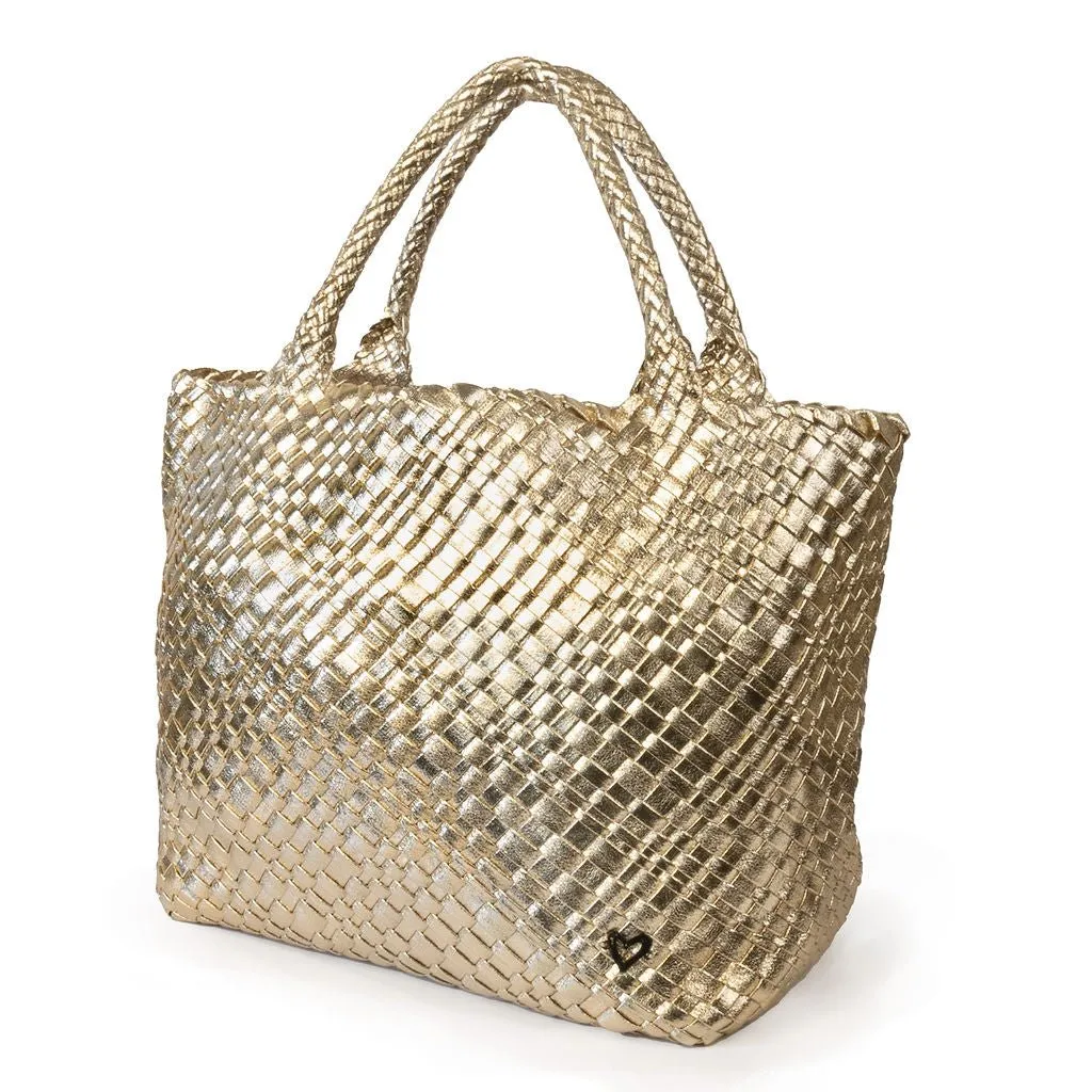 London Large Woven Tote - Gold