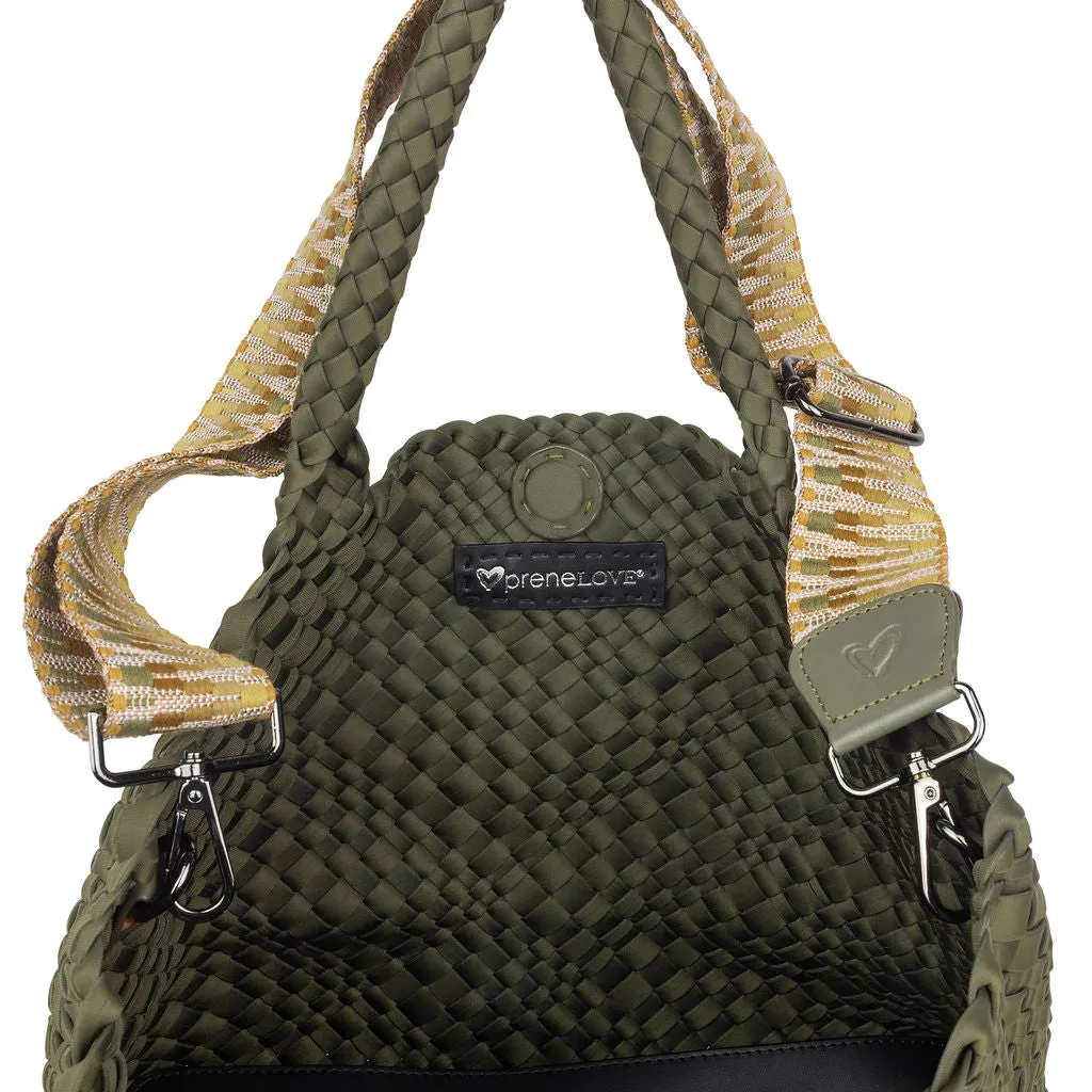 London Large Woven Tote - Olive