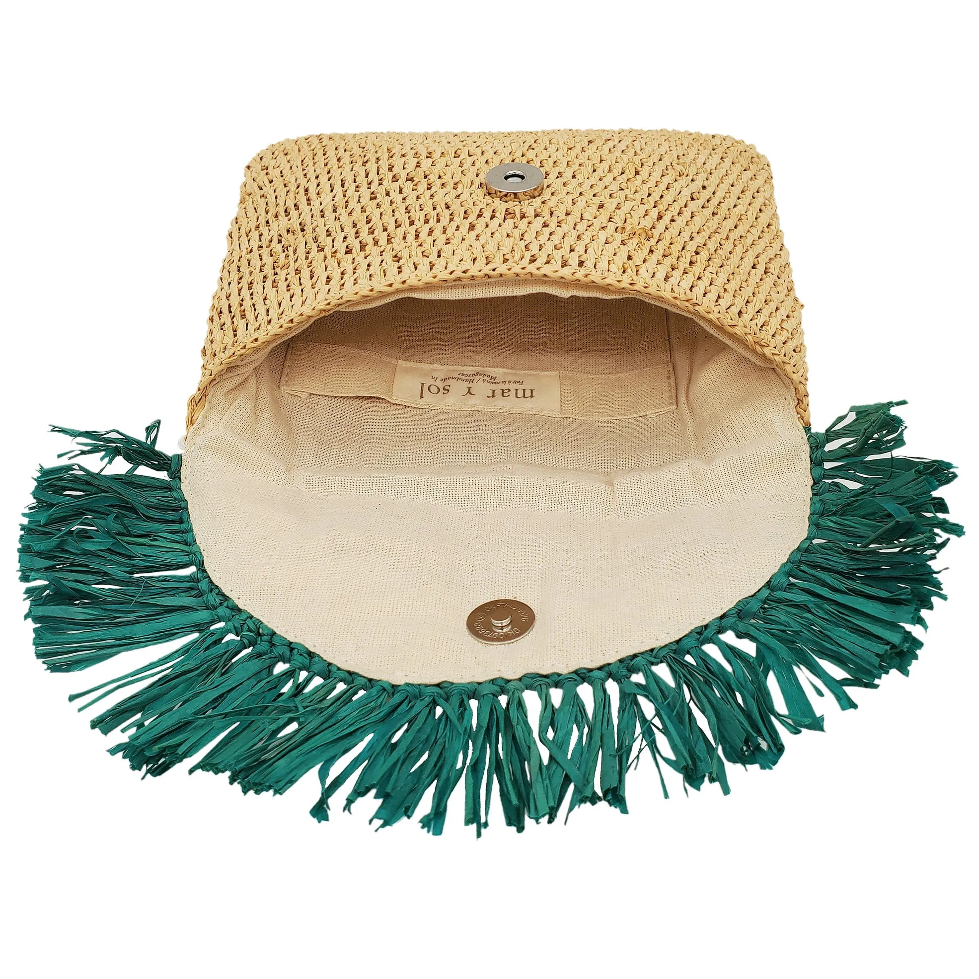 MAR Y SOL Vintage Straw Clutch