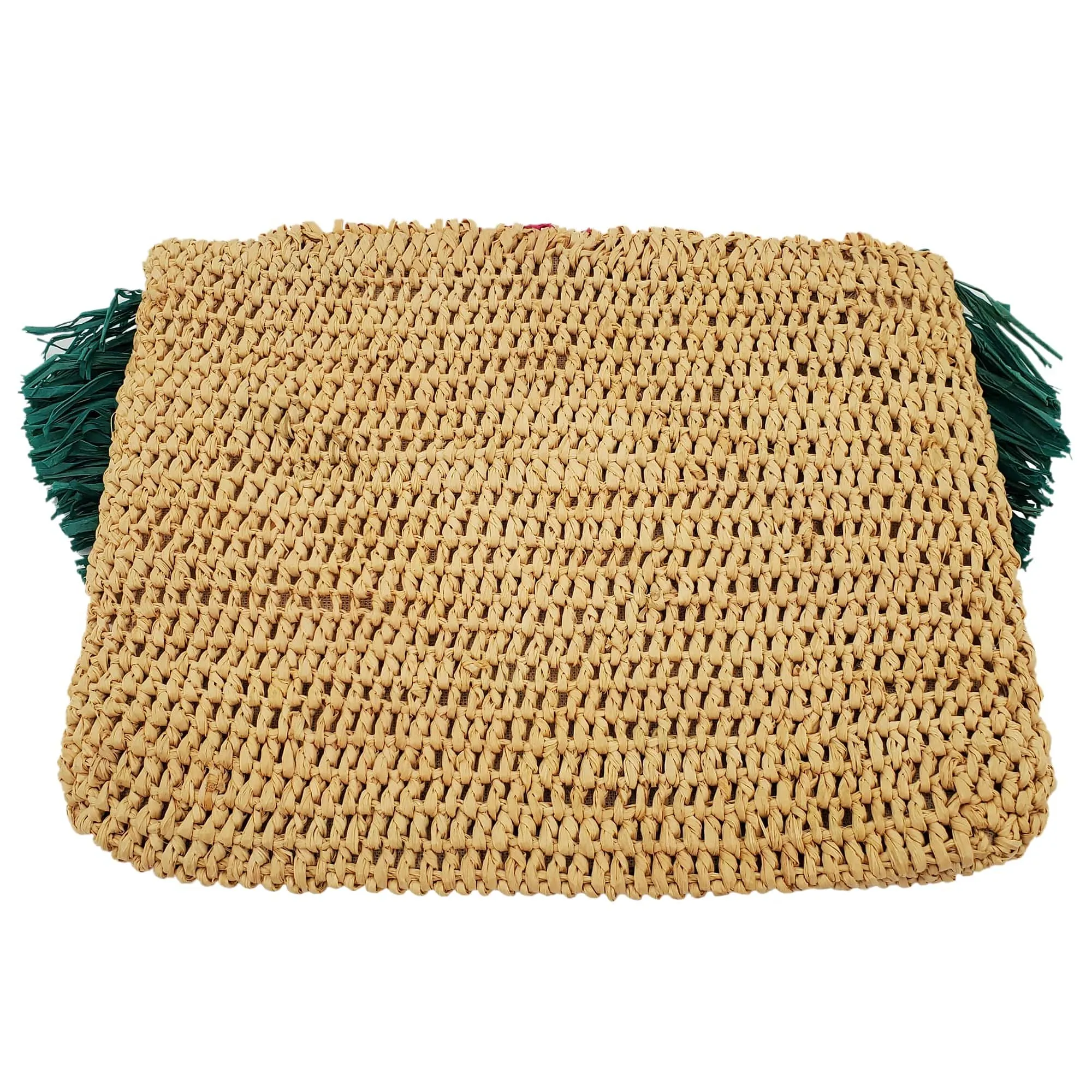 MAR Y SOL Vintage Straw Clutch