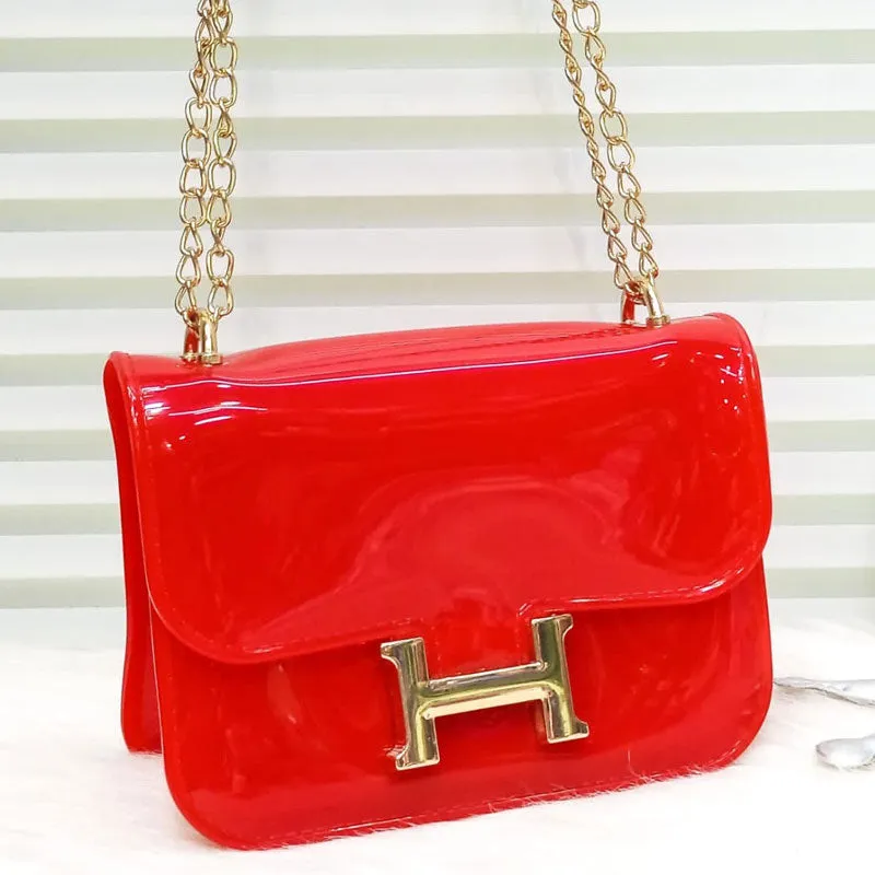 Mini Jelly Bags Shoulder Chain Purse Clutch for Girls