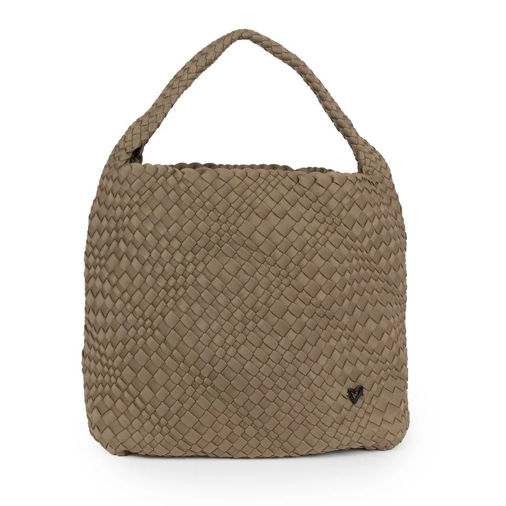 NEW: Langford Woven Hobo Tote - Buff