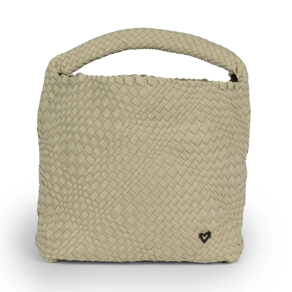 NEW: Langford Woven Hobo Tote - Khaki