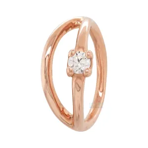 "BOGO 2" Seam Ring in Gold with CZ