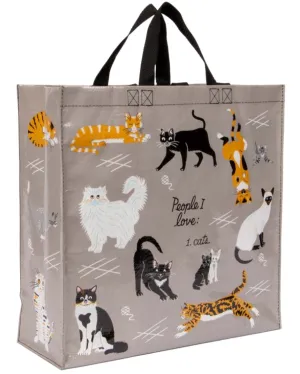 "People I Love: Cats" Grocery Tote