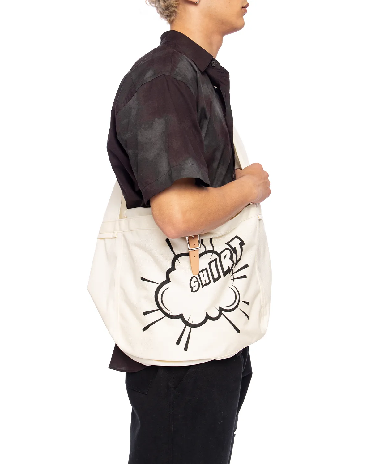 Shirt Messenger Bag White