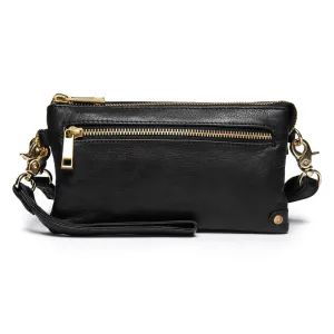 Small leatherbag with golden details / 11998 - Black (Nero)