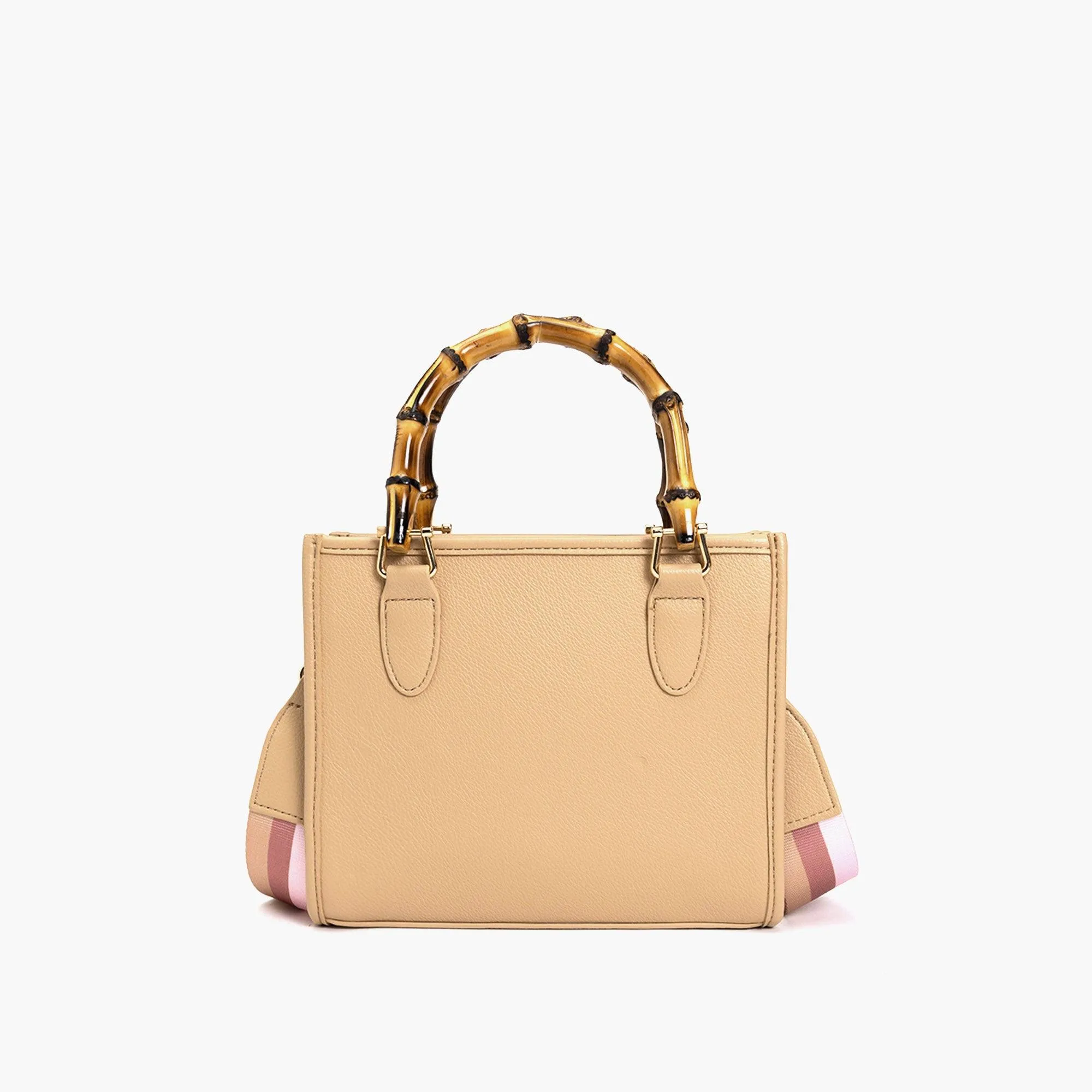 The Kate Wooden Handle Strap Satchel Bag