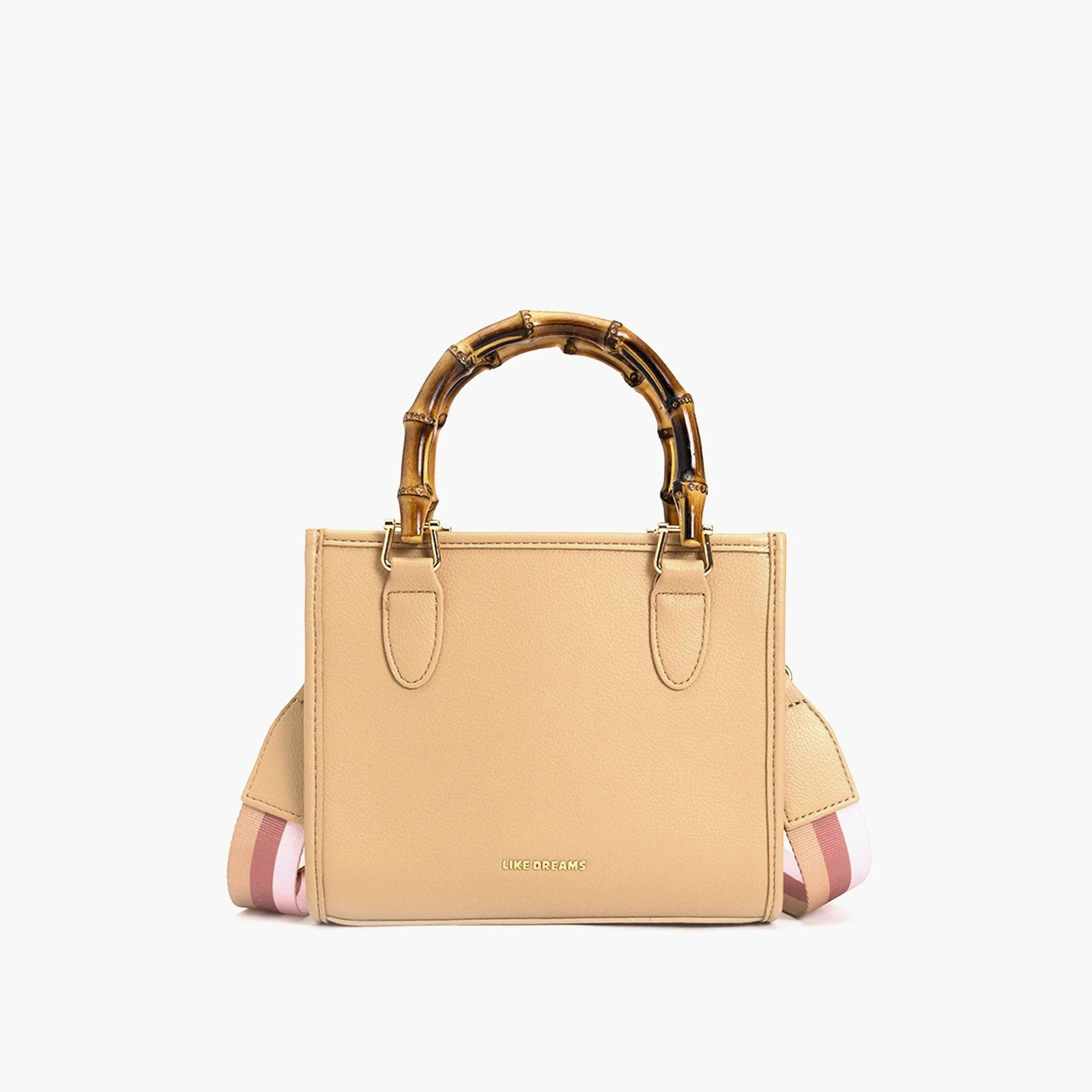 The Kate Wooden Handle Strap Satchel Bag