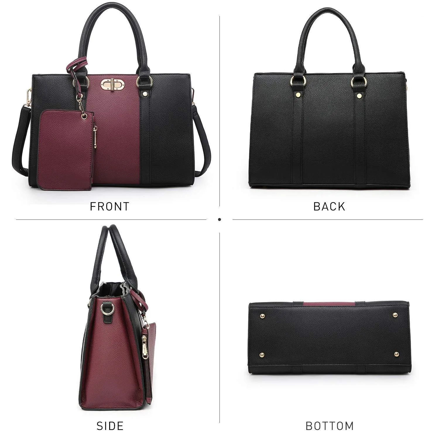 Two-tone 3-in-1 Handbag