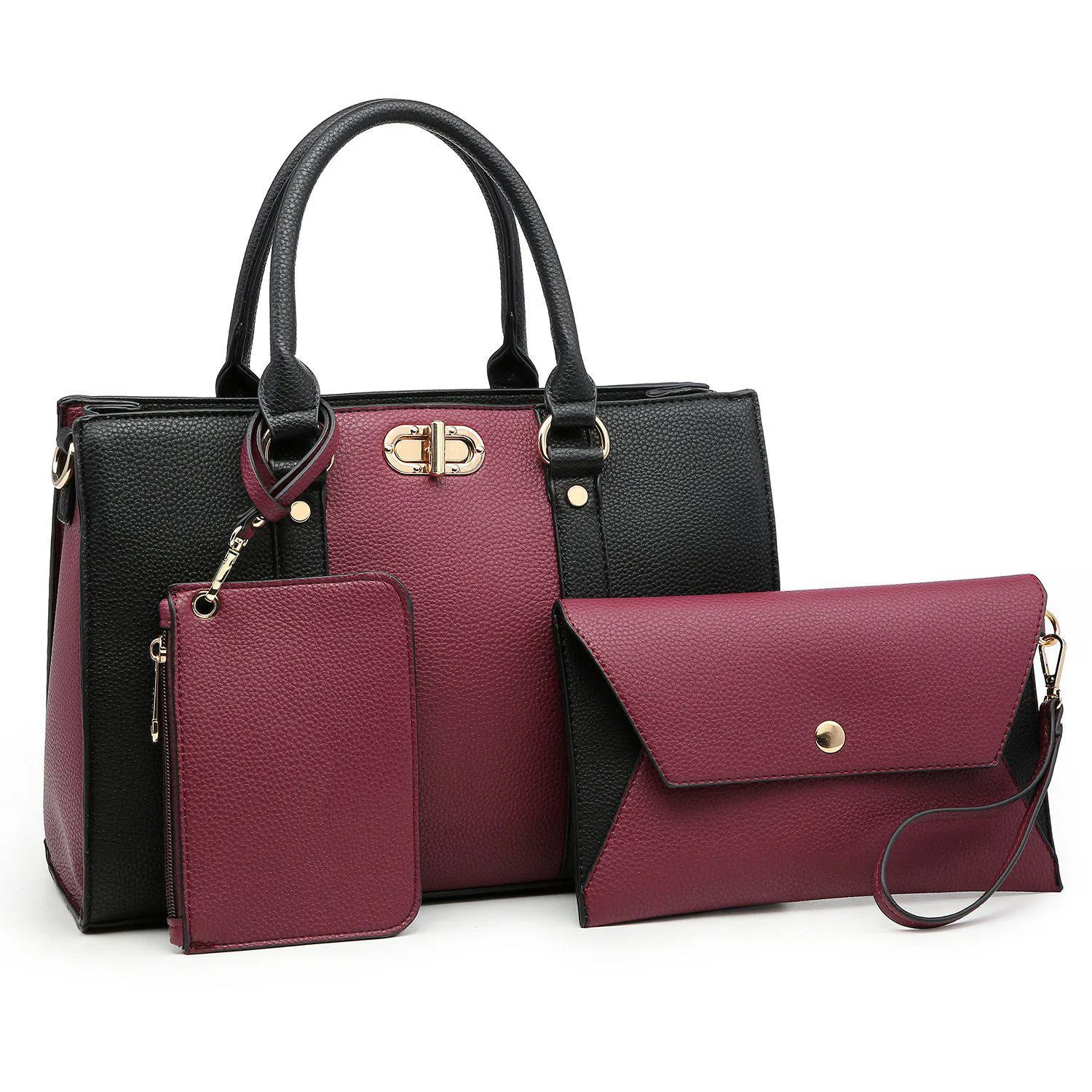 Two-tone 3-in-1 Handbag