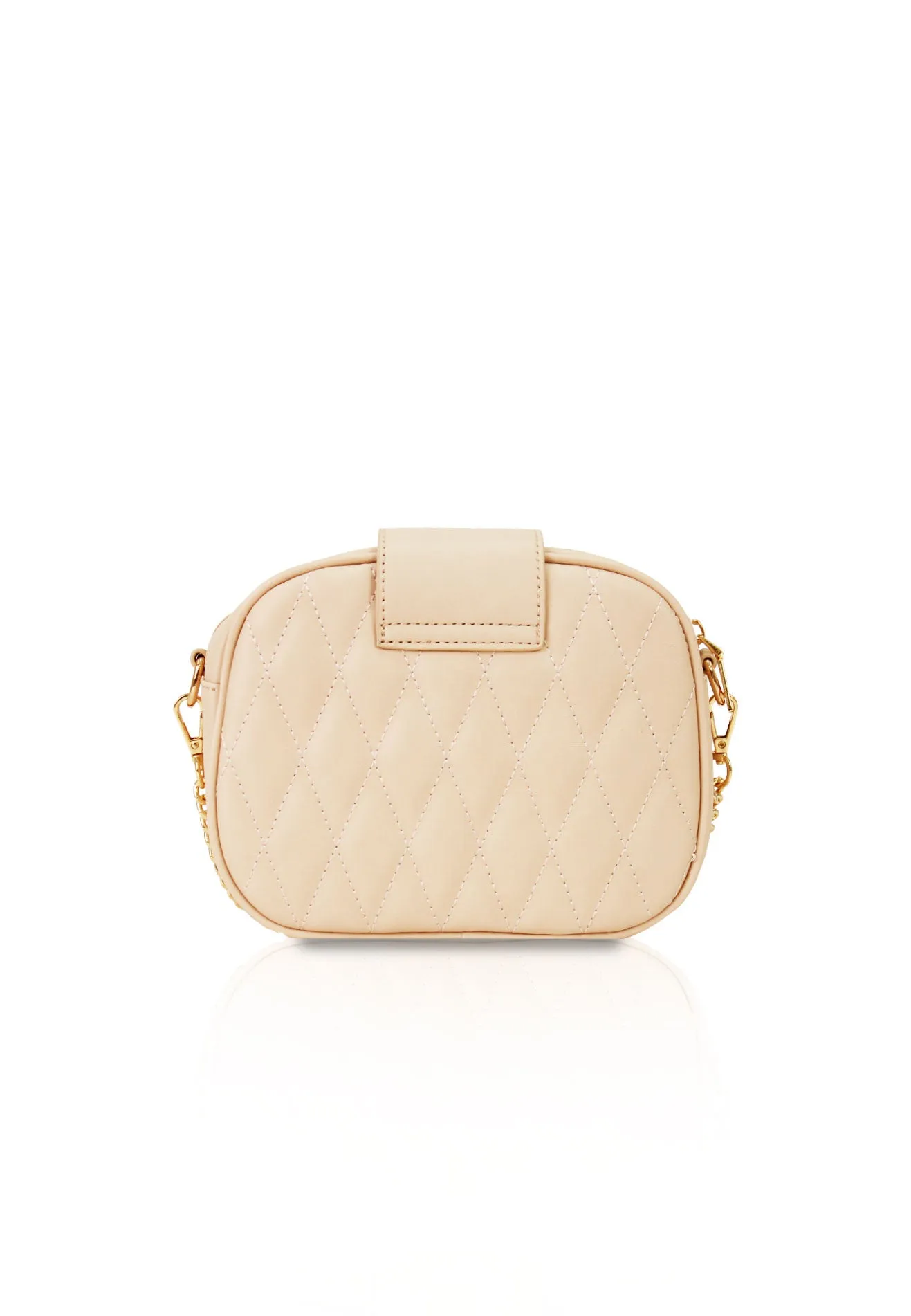 VOIR JOLEE Belted Quilted Chain Strap Bag