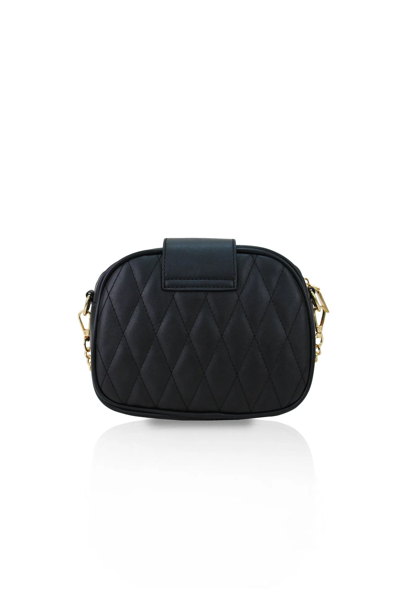 VOIR JOLEE Belted Quilted Chain Strap Bag