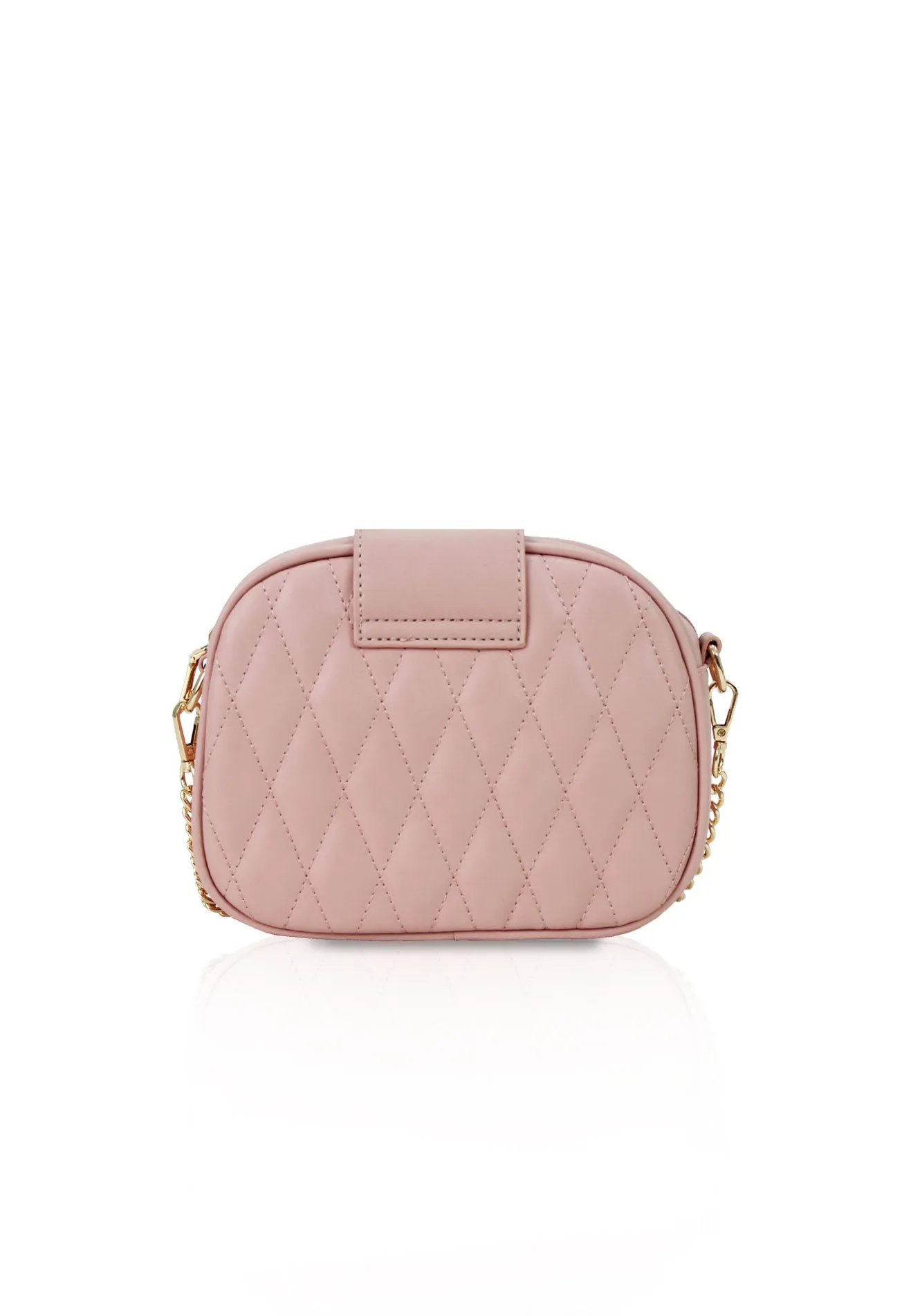 VOIR JOLEE Belted Quilted Chain Strap Bag