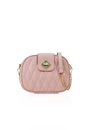 VOIR JOLEE Belted Quilted Chain Strap Bag